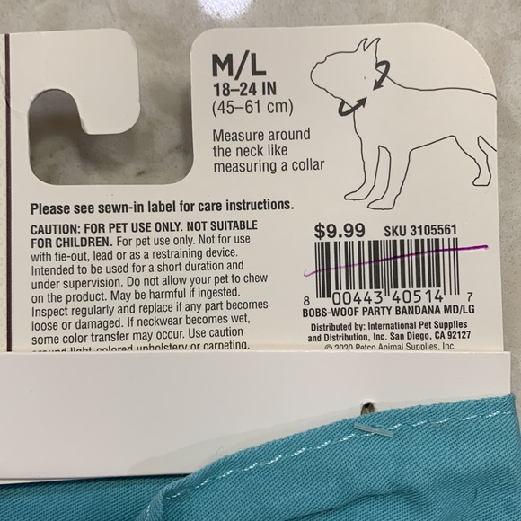 NWT Bobs Skechers Woof Party Set Dog Tee, Collar, Bandana *BENEFITS RESCUE* - Picture 8 of 10